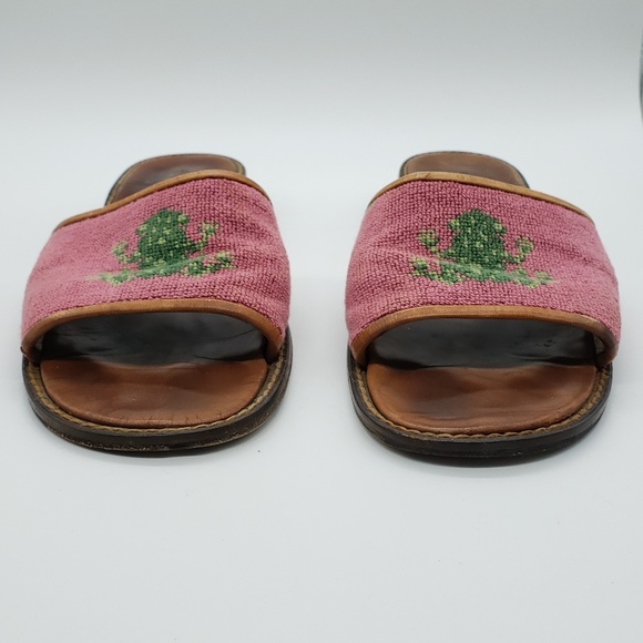 Stubbs & Wootton Embroidered frog slide sandals 10 - Picture 3 of 8
